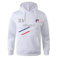 Sweat à Capuche Homme Blanc Inspiration France