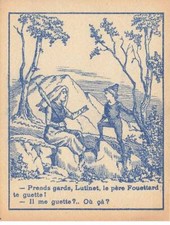 CHROMO #CL40425 DEVINETTE LUTIN FEMME FILE LA LAINE FUSEAU