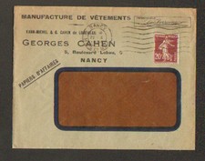 NANCY (54) USINE de VETEMENTS / LA LORRAINE "Georges CAHEN" en 1921