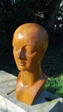 Tete De Femme Buste  Sculpté En Bois #statue#sculpture#art#bois#femme#plastici#