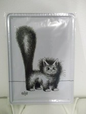 Carte plaque neuve en métal CHAT MIGNON - DUBOUT - ÉDITIONS CLOUET - 2016