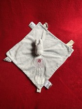 ?? DOUDOU PLAT ANE ATTACHE TÉTINE GRIS ROUGE BLANC NOUKIE’S