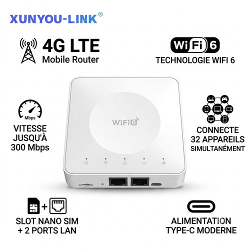 Routeur lte wifi portable - 4g, 6