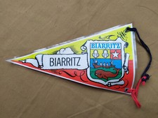 Fanion régional de Biarritz années 50 - scooter - camping - tourisme