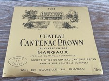 Étiquette de Château Cantenac Brown 1983 - 75 cl