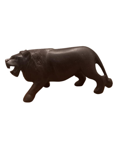 Statuette lion bois - lion,