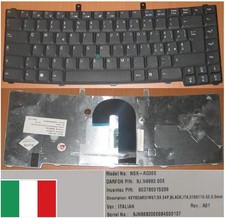 Clavier Qwerty Italien Acer TM6492 6492 6490 NSK-AG00E 9J.N8882.00E Noir