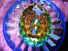 Pendentif ovale en cristal à