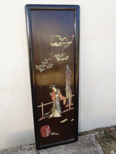 Ancien cadre bois - bois, noir