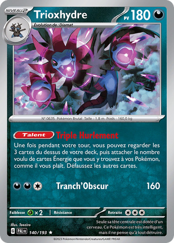 Carte pokémon trioxhydre - carte,