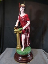 Sculpture statue en régule femme couronne laurier pied de lampe KOSSOWSKI