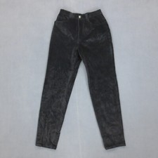 Chino Slim Velours Cotelé Vintage 90s Aallard Megève Made in France Femme S Noir
