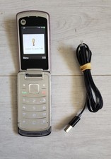 Lot Telephone portable vintage Motorola Gleam rose avec clapet avec cable