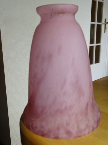 Ancienne tulipe verre pate - ancienne,