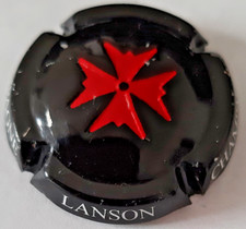 Capsule de champagne Lanson Fond noir, Estampée, en creux N°116