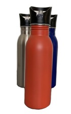 Gourde Bouteille Thermos Isotherme 650ml + Bec & Paille / Chaud & Froid / Rouge