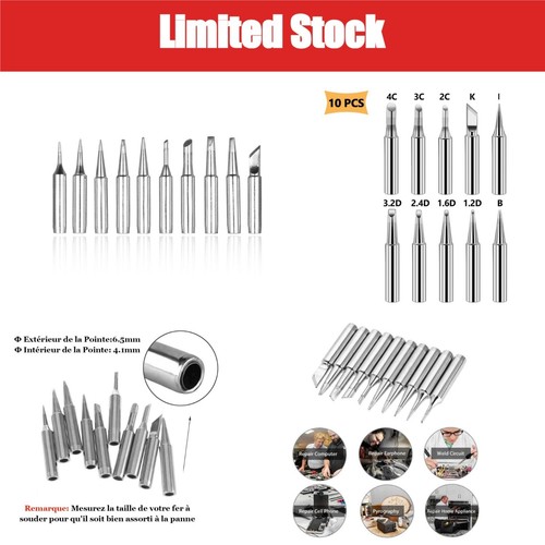 10pcs pointes fer souder - 10pcs,