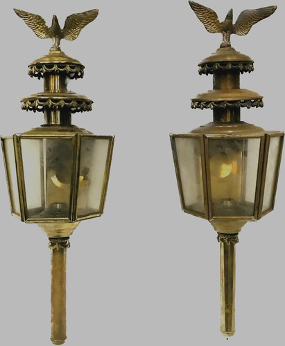 Paire lanterne laiton et - de,