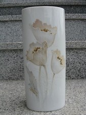 VASE PORCELAINE KAISER FLEURS Blanc Or matt 24,5 cm