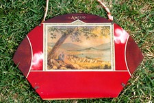 Ajaccio Corse cadre plaque verre souvenir rétro CAP Vintage Wall Glass Frame 50s