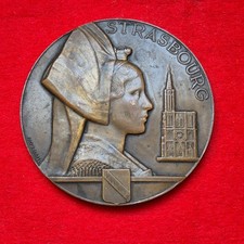 Médaille : paquebot Strasbourg Alsace Morlon 1936