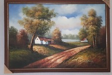 Tableau -  huile sur toile encadrée 60 x 90 cm