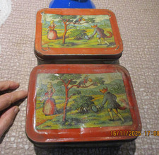 2) Boite en Tôle  Fables de La Fontaine Damoiseau idéale déco Bistrot Restaurant