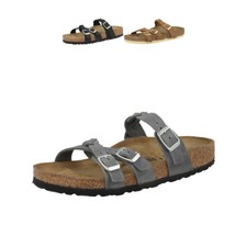 Birkenstock Franca Tressé Cuir Naturel Huile Sandale Étroit Femme Sandalettes