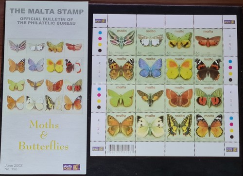 Malta sg1253a 2002 moths - malta,