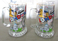 Ensemble de 2 chopes en verre