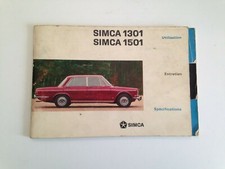  Carnet d'entretien guide d'utilisation spécifications  - SIMCA 1301 1501  -  C3