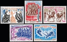 Timbres Monaco n°1167 à 1171