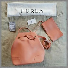 Sac bandoulière Furla stacy Cuir Couleur Vieux Rose pochon pochette Italy Made 