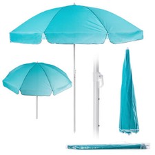 Parasol de jardin rond KADAX, parasol de terrasse, parasol de balcon, bleu clair