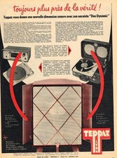 PUBLICITE ADVERTISING   1958   TEPPAZ    tourne disque  DUO DYNAMIC