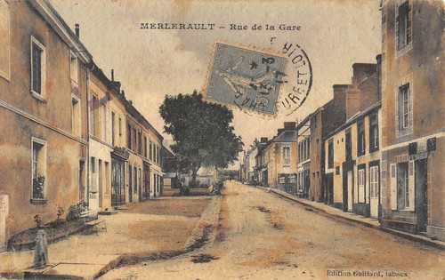 Cpa merlerault rue de la - merlerault,