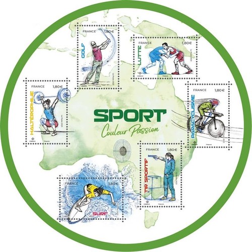 Timbre france f5693 sports - france,