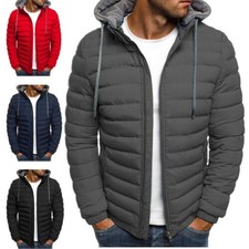 Manteau matelassé matelassé chaud à capuche pour homme veste bouffante à bulles hauts vêtements d'extérieur