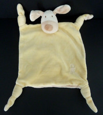 49. DOUDOU PLAT OBAIBI OKAIDI CHIEN jaune blanc beige OB poche rose EXC. ETAT