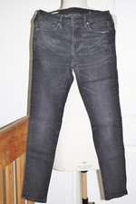 jeans femme MUJI - denim gris - coton/polyest -  24 (61 cm) - skinny - exc état