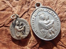 lot 2 MEDAILLES  NOTRE DAME DE Lavasina Corse saint antoine LIGUE BLASPHEME