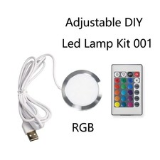 Kit Lampe LED Bambulab 001 Pièces Lumineuses Réglables DIY Modèle RGB Blanc F...
