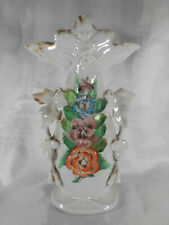 ( 305 ) GRAND VASE DE MARIÉE DECOR FLORAL EN PORCELAINE DE PARIS XIX ème