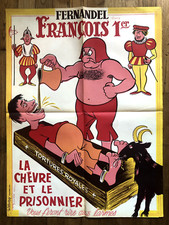 #2 Fernandel AFFICHE ORIGINALE François 1er/La Chêvre et Le Prisonnier 59,5x80cm
