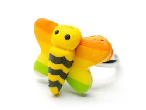Papillon bague enfants - bague, d'enfants