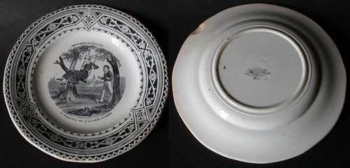 Assiette parlante faience - assiette,