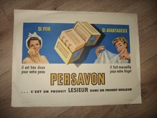 Affiche originale PERSAVON produit LESIEUR Pub Yves ALEXANDRE Imp HANSEN Paris