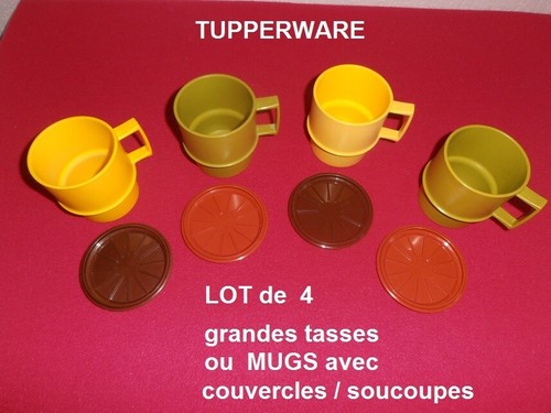 Vintage tupperware lot mugs - vintage,