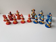 Lot 13 figurines plastique Disney - Jeu d'échec WDP Espagne / Spain Années 60