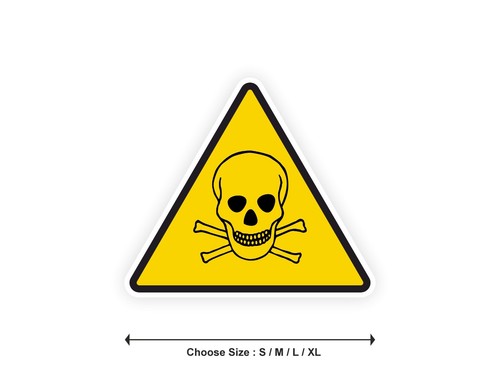 Sticker panneau danger poison - sticker,